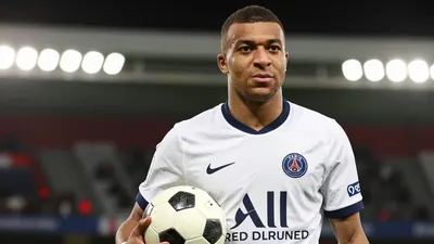 A photorealistic image of a young, anonymous player in a Paris FC jersey, with a confident expression, holding a...
